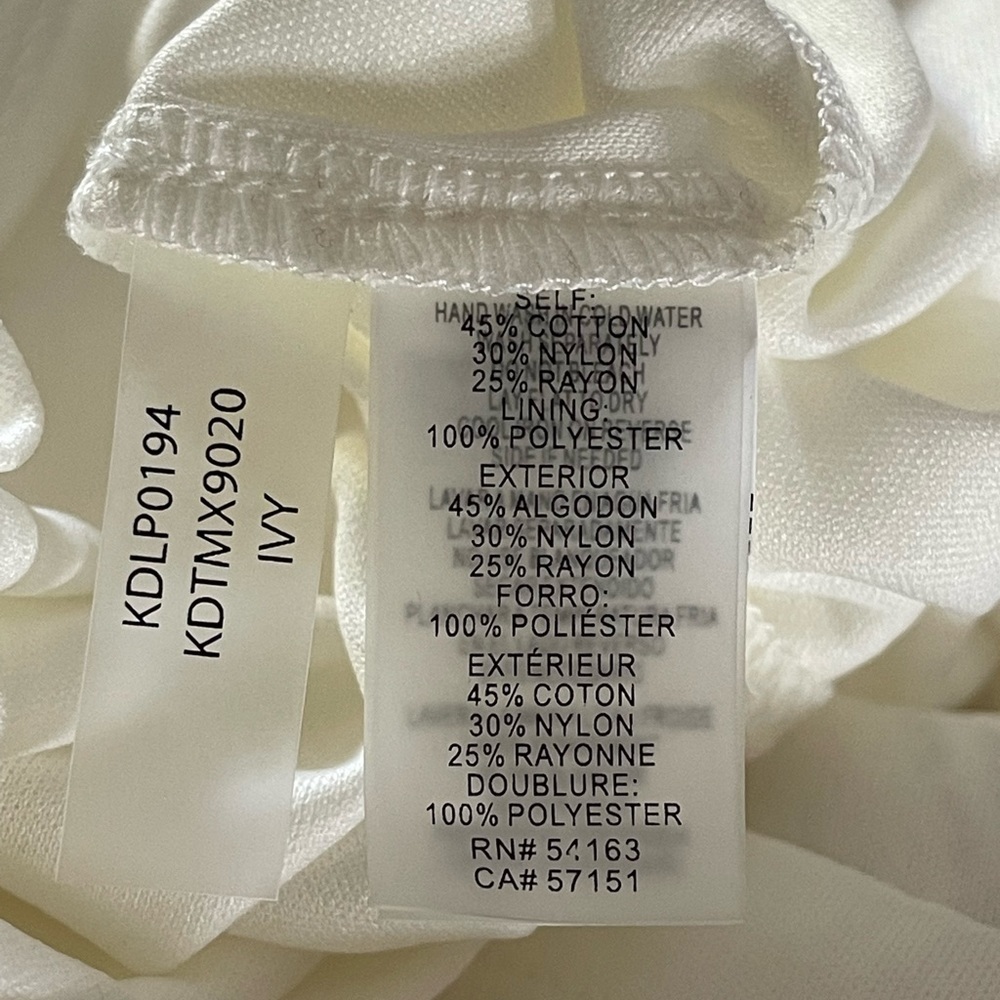 Kensie Soft White Lace Summer Sleeveless Shift Dress Size 6 Ret. $108 - Picture 15 of 15
